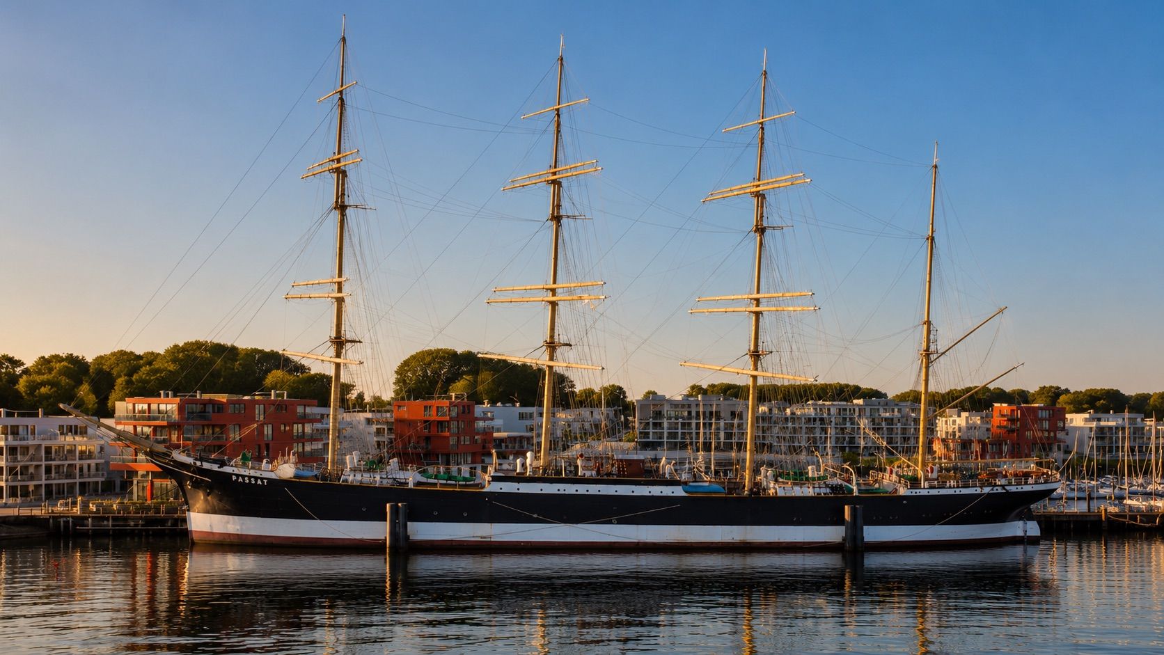 Die Viermastbark Passat am Priwall in Travemünde