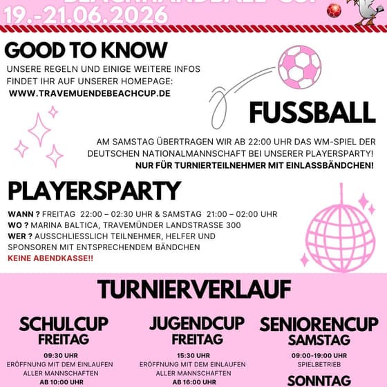 Alles Wichtige auf einen Blick! 👀 Spielplan, Playersparty & Turnierablauf… der #TBHC26 kann starten